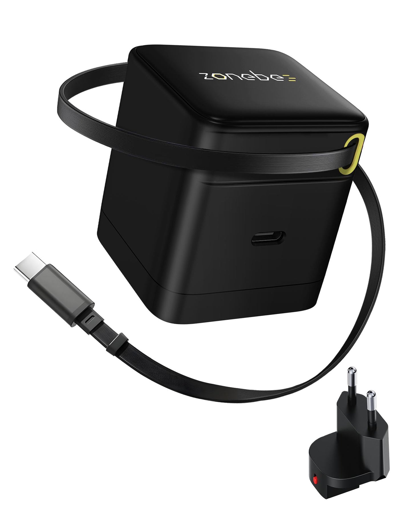35W GaN Fast Charger with Retractable Cable