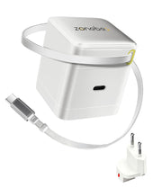 65W GaN Ultra-Fast Charger with Retractable Cable