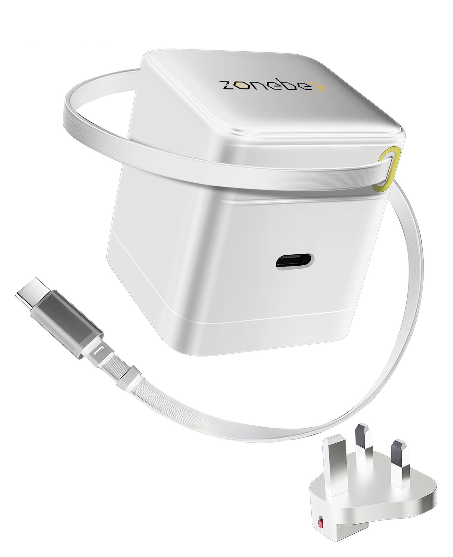 35W GaN Fast Charger with Retractable Cable