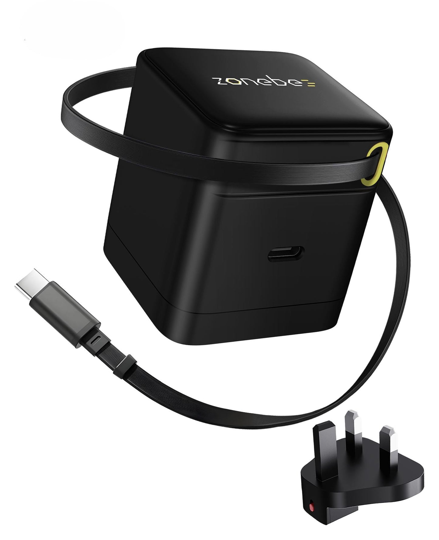 65W GaN Ultra-Fast Charger with Retractable Cable